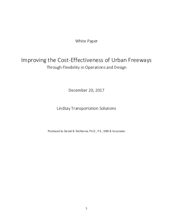 White Paper on Flexibility for Freeways | Road Zipper